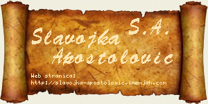 Slavojka Apostolović vizit kartica